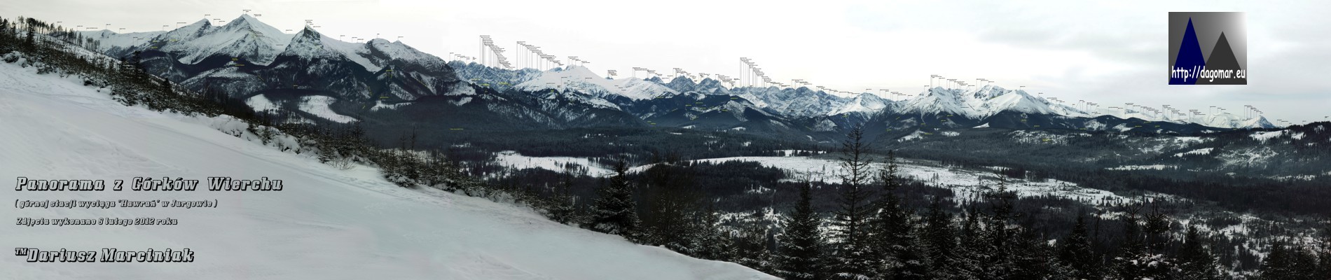 panorama z Górków Wierchu